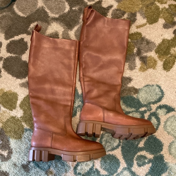 Free People Brooks Tall Boots in Brown New Without Box Size 36 - Picture 4 of 5